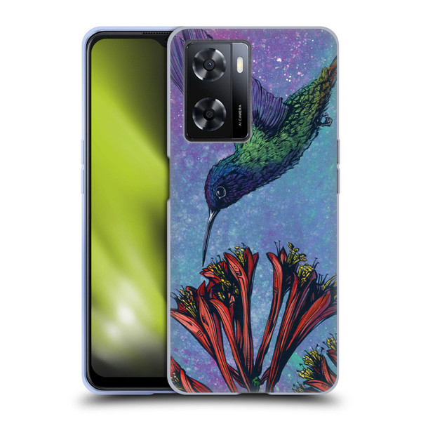 David Lozeau Colourful Grunge The Hummingbird Soft Gel Case for OPPO A57s