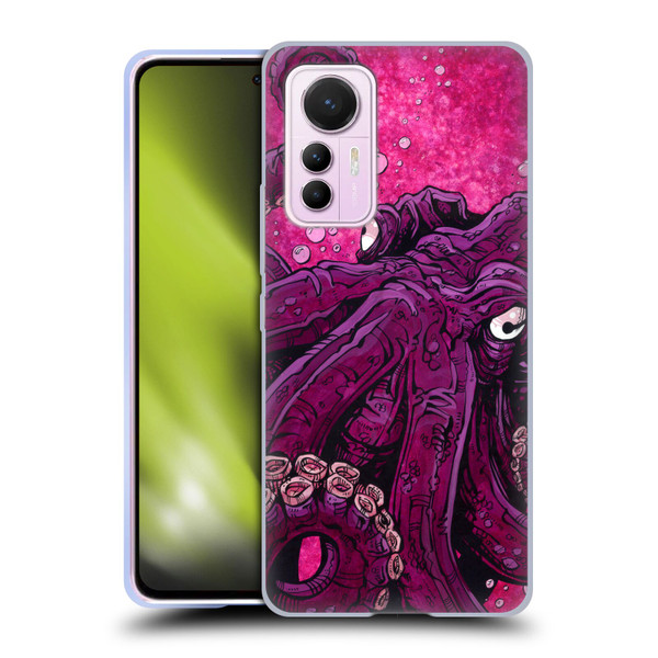 David Lozeau Colourful Grunge Octopus Squid Soft Gel Case for Xiaomi 12 Lite
