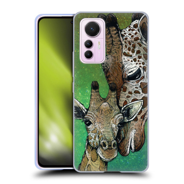 David Lozeau Colourful Art Giraffe Soft Gel Case for Xiaomi 12 Lite
