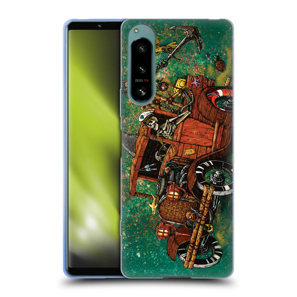 David Lozeau Skeleton Grunge Tiki Towing Soft Gel Case for Sony Xperia 5 IV
