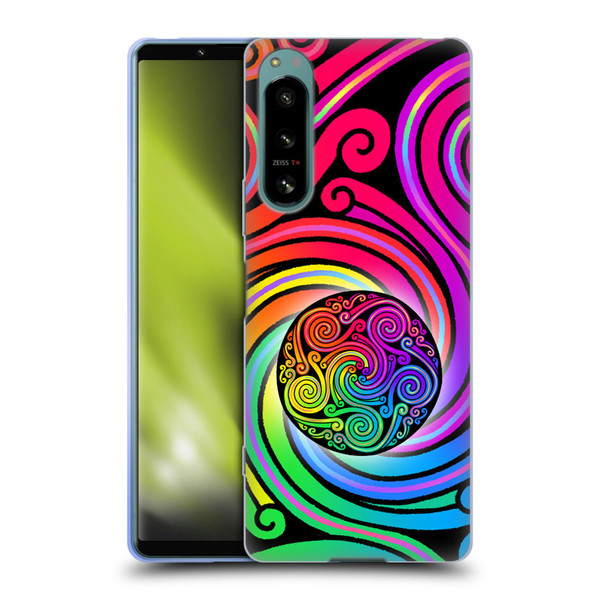 Beth Wilson Rainbow Celtic Knots Spirals Soft Gel Case for Sony Xperia 5 IV