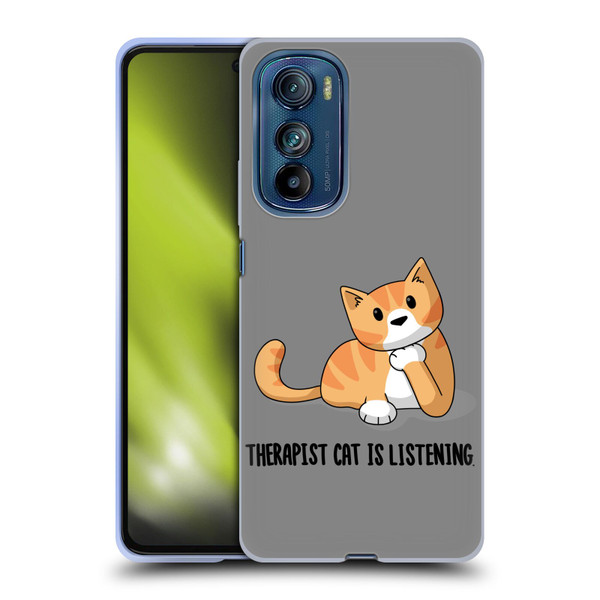 Beth Wilson Doodle Cats 2 Therapist Soft Gel Case for Motorola Edge 30