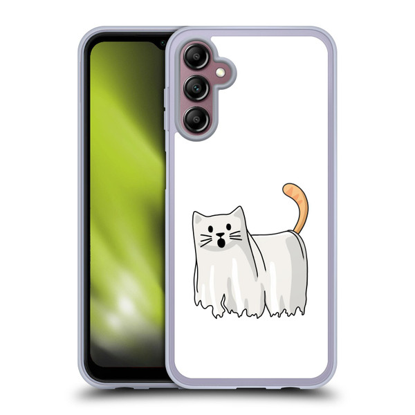 Beth Wilson Doodle Cats 2 Halloween Ghost Soft Gel Case for Samsung Galaxy A14 5G