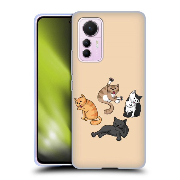 Beth Wilson Doodle Cats 2 Washing Time Soft Gel Case for Xiaomi 12 Lite
