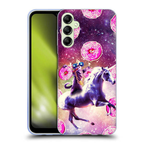 Random Galaxy Mixed Designs Thug Cat Riding Unicorn Soft Gel Case for Samsung Galaxy A14 5G