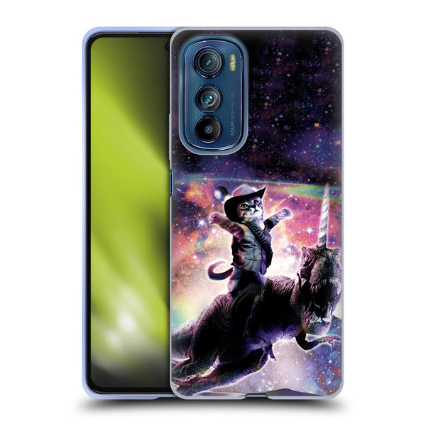 Random Galaxy Space Cat Dinosaur Unicorn Soft Gel Case for Motorola Edge 30