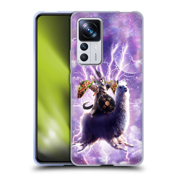 Random Galaxy Space Llama Lazer Cat & Tacos Soft Gel Case for Xiaomi 12T Pro