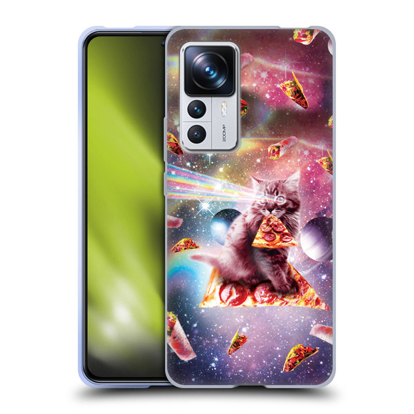 Random Galaxy Space Pizza Ride Outer Space Lazer Cat Soft Gel Case for Xiaomi 12T Pro