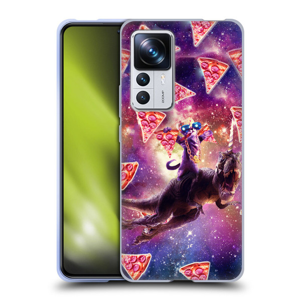 Random Galaxy Space Pizza Ride Thug Cat & Dinosaur Unicorn Soft Gel Case for Xiaomi 12T Pro