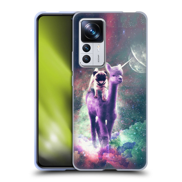 Random Galaxy Space Unicorn Ride Pug Riding Llama Soft Gel Case for Xiaomi 12T Pro