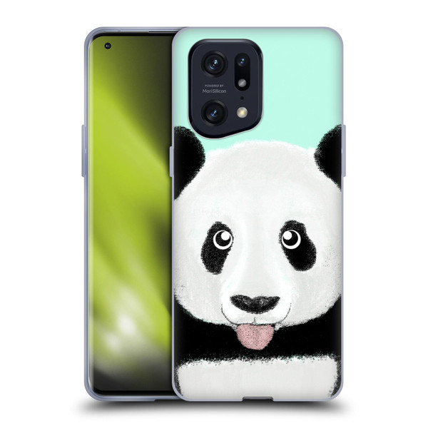 Barruf Animals The Cute Panda Soft Gel Case for OPPO Find X5 Pro