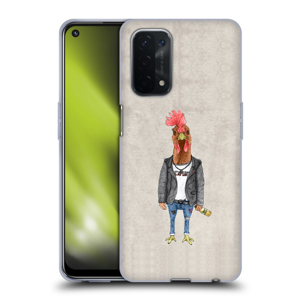 Barruf Animals Punk Rooster Soft Gel Case for OPPO A54 5G