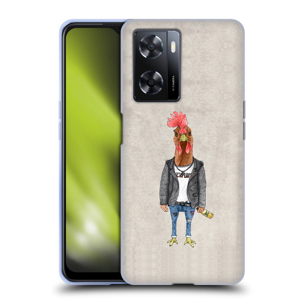 Barruf Animals Punk Rooster Soft Gel Case for OPPO A57s