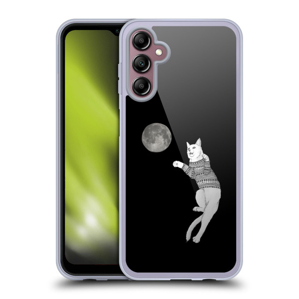 Barruf Animals Cat-ch The Moon Soft Gel Case for Samsung Galaxy A14 5G