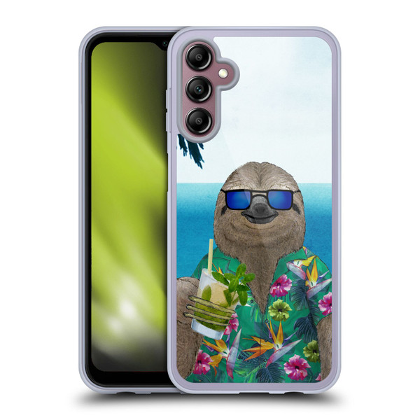 Barruf Animals Sloth In Summer Soft Gel Case for Samsung Galaxy A14 5G