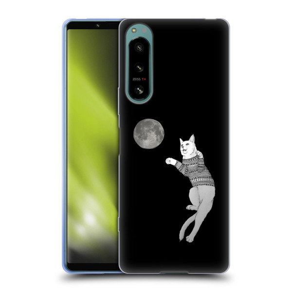 Barruf Animals Cat-ch The Moon Soft Gel Case for Sony Xperia 5 IV