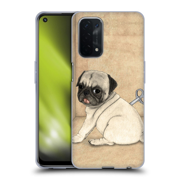 Barruf Dogs Pug Toy Soft Gel Case for OPPO A54 5G
