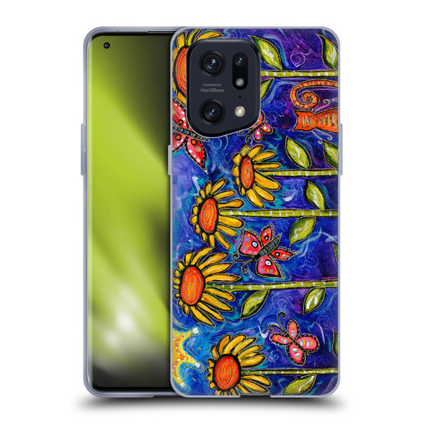 Wyanne Nature 2 Sundown Sunflowers Soft Gel Case for OPPO Find X5 Pro