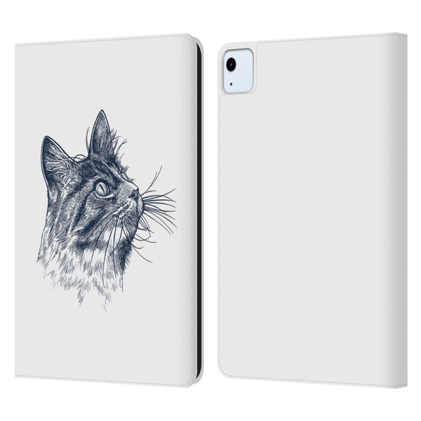 Rachel Caldwell Animals 3 Cat Leather Book Wallet Case Cover For Apple iPad Air 11 2020/2022/2024