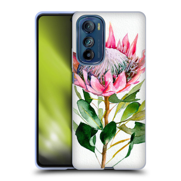 Mai Autumn Floral Blooms Protea Soft Gel Case for Motorola Edge 30