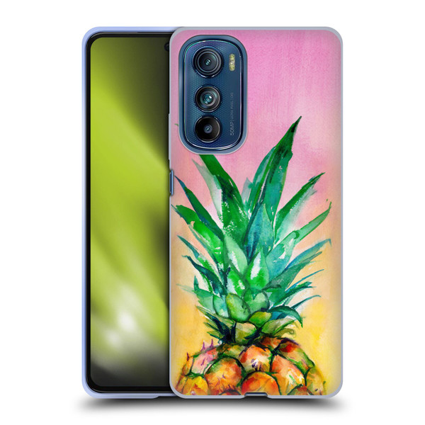 Mai Autumn Paintings Ombre Pineapple Soft Gel Case for Motorola Edge 30