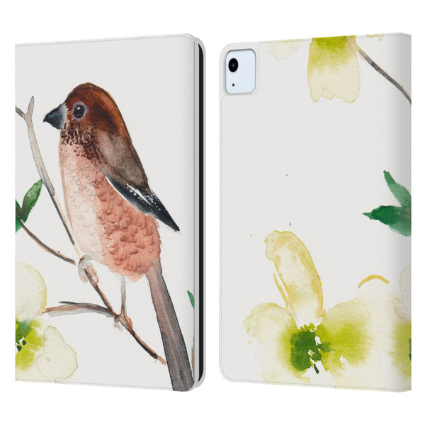 Mai Autumn Birds Dogwood Branch Leather Book Wallet Case Cover For Apple iPad Air 2020 / 2022