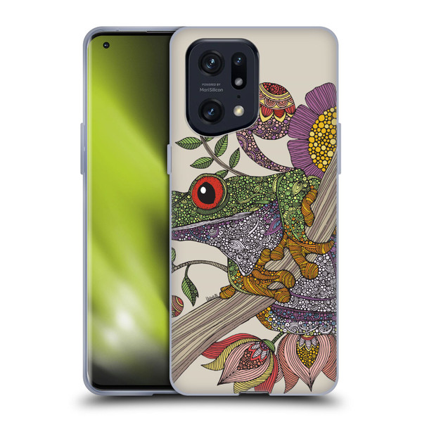 Valentina Animals And Floral Frog Soft Gel Case for OPPO Find X5 Pro