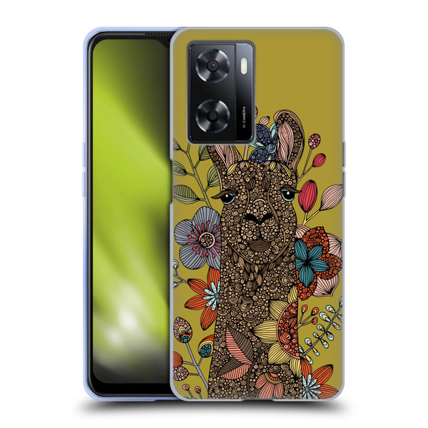 Valentina Animals And Floral Llama Soft Gel Case for OPPO A57s