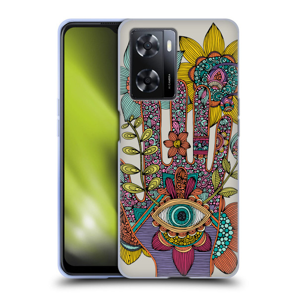 Valentina Symbols Illustration Hamsa Soft Gel Case for OPPO A57s