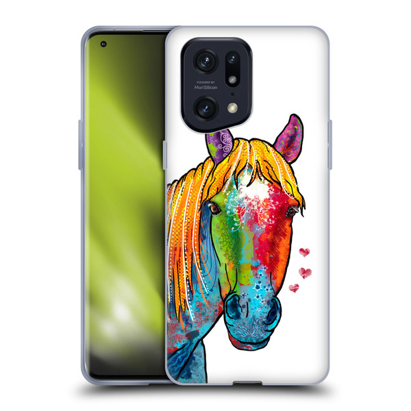 Duirwaigh Animals Horse Soft Gel Case for OPPO Find X5 Pro