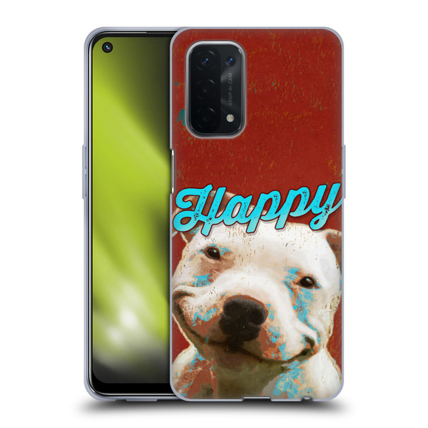 Duirwaigh Animals Pitbull Dog Soft Gel Case for OPPO A54 5G