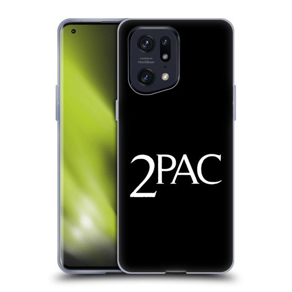 Tupac Shakur Logos Serif Soft Gel Case for OPPO Find X5 Pro