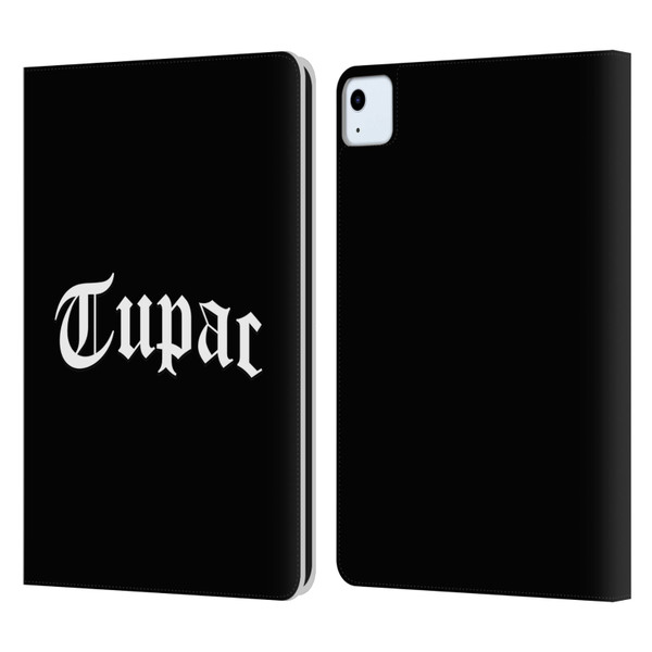 Tupac Shakur Logos Old English 2 Leather Book Wallet Case Cover For Apple iPad Air 11 2020/2022/2024