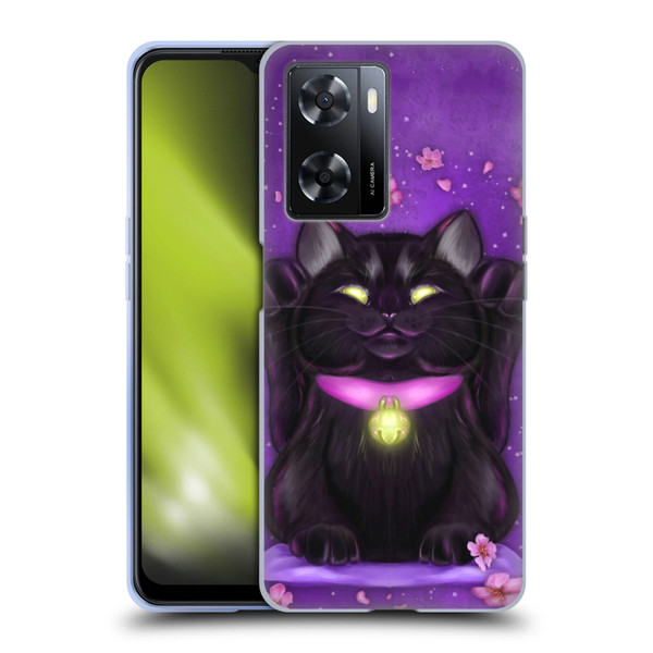 Ash Evans Black Cats Lucky Soft Gel Case for OPPO A57s