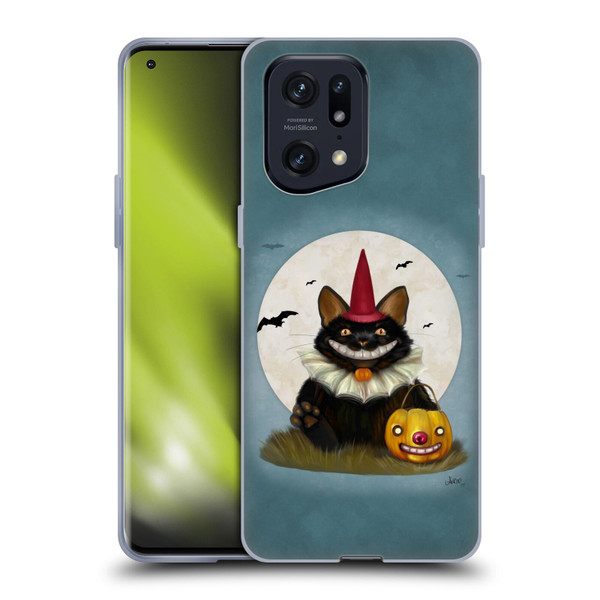 Ash Evans Black Cats 2 Halloween Cat Soft Gel Case for OPPO Find X5 Pro