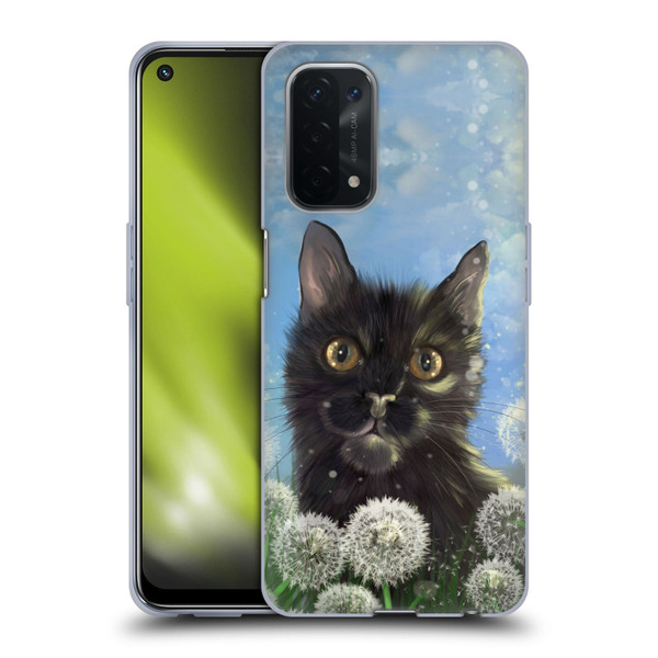 Ash Evans Black Cats 2 Dandelions Soft Gel Case for OPPO A54 5G