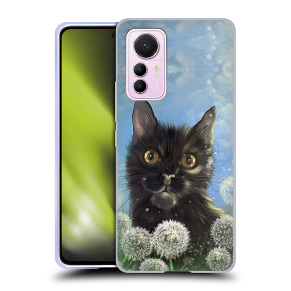 Ash Evans Black Cats 2 Dandelions Soft Gel Case for Xiaomi 12 Lite