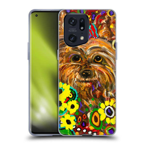 Mad Dog Art Gallery Dogs 2 Yorkie Soft Gel Case for OPPO Find X5 Pro