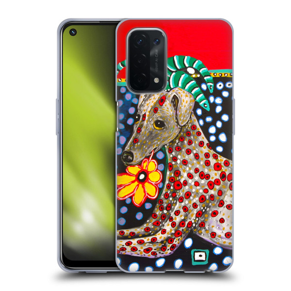 Mad Dog Art Gallery Dogs 2 Greyhound Soft Gel Case for OPPO A54 5G