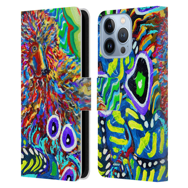 Mad Dog Art Gallery Dogs 2 Electric Poodle Leather Book Wallet Case Cover For Apple iPhone 13 Pro