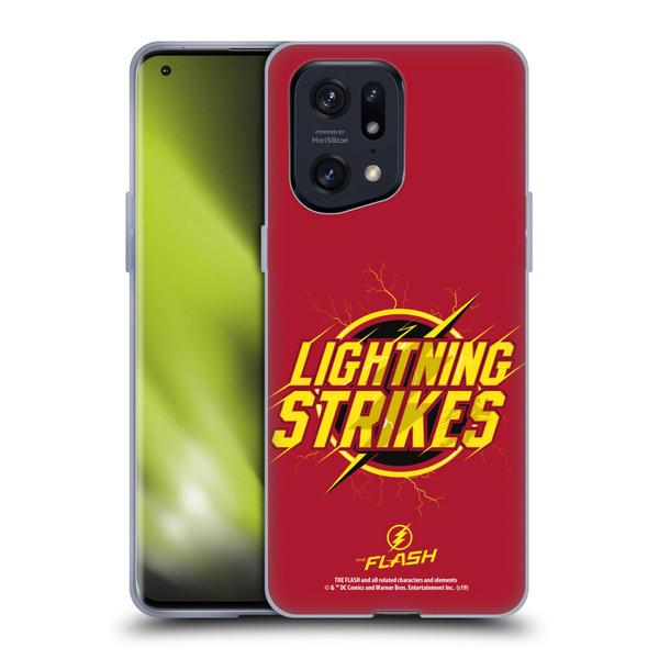 The Flash TV Series Graphics Lightning Strikes Soft Gel Case for OPPO Find X5 Pro