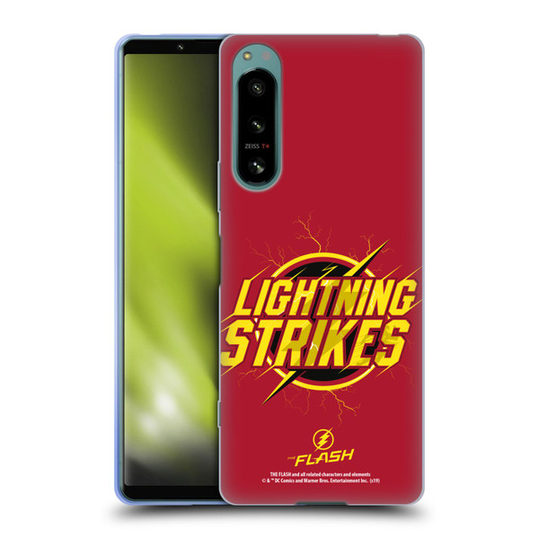 The Flash TV Series Graphics Lightning Strikes Soft Gel Case for Sony Xperia 5 IV