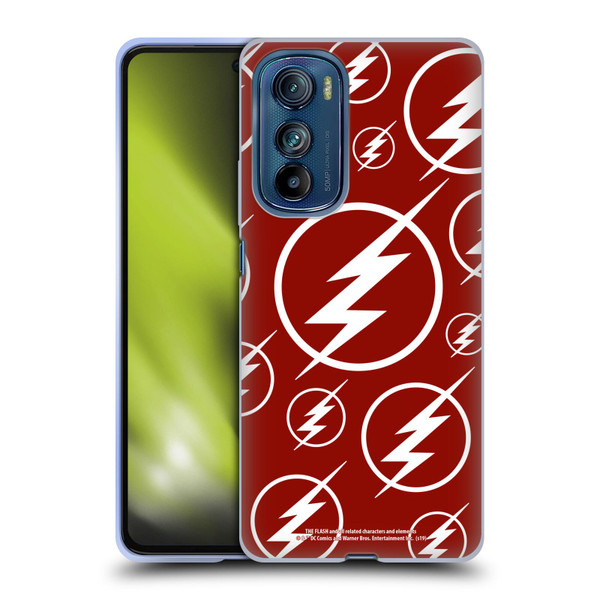 The Flash TV Series Logos Pattern Soft Gel Case for Motorola Edge 30