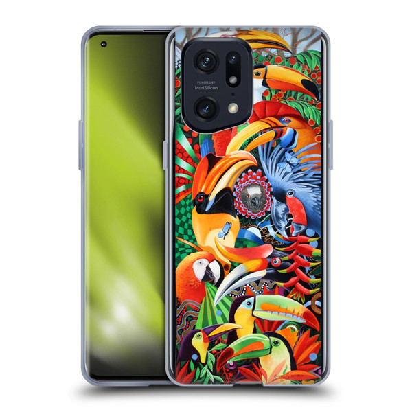 Graeme Stevenson Assorted Designs Birds 2 Soft Gel Case for OPPO Find X5 Pro