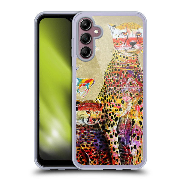 Graeme Stevenson Colourful Wildlife Cheetah Soft Gel Case for Samsung Galaxy A14 5G