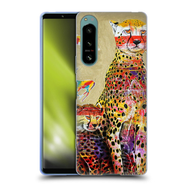 Graeme Stevenson Colourful Wildlife Cheetah Soft Gel Case for Sony Xperia 5 IV