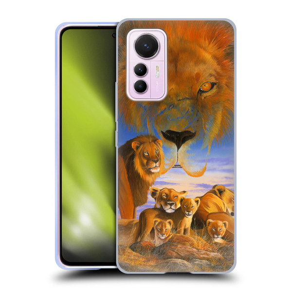 Graeme Stevenson Wildlife Lions Soft Gel Case for Xiaomi 12 Lite