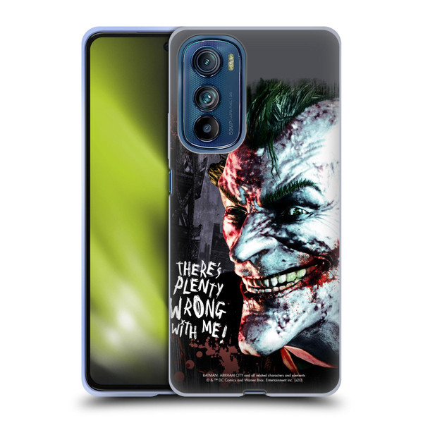 Batman Arkham City Graphics Joker Wrong With Me Soft Gel Case for Motorola Edge 30