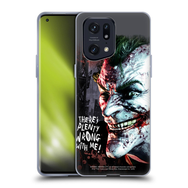 Batman Arkham City Graphics Joker Wrong With Me Soft Gel Case for OPPO Find X5 Pro