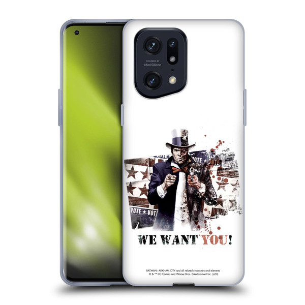 Batman Arkham City Graphics Two-Face We Want You Soft Gel Case for OPPO Find X5 Pro